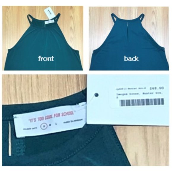 Imogen dress hunter green maxi sleeveless small - Picture 3 of 5